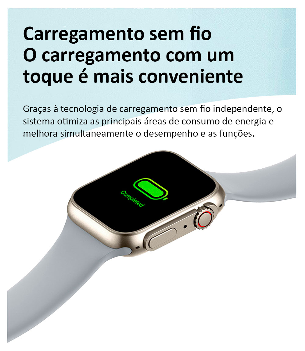 Smartwatch Watch 8 Ultra (Modelo 2023) Carregamento sem fio